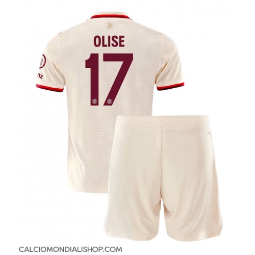 Maglie da calcio Bayern Munich Michael Olise #17 Terza Maglia Bambino 2024-25 Manica Corta (+ Pantaloni corti)